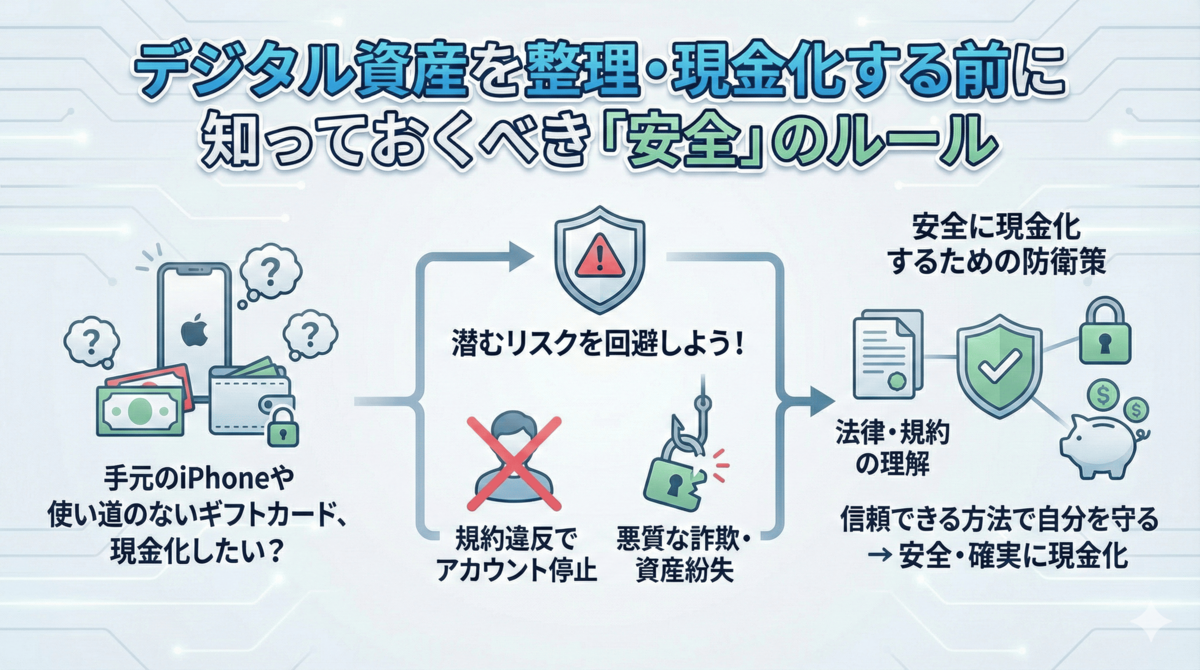 デジタル資産を整理・現金化する